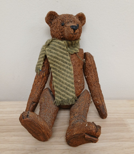 Vintage resin 24cm tall bear - vintage,