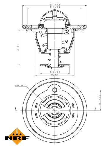 Rtg thermostat coolant - rtg, fits