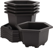 5 Pack Bonsai Pots, Hexagon
