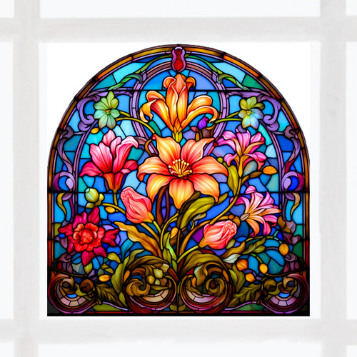 Lily faux stained - lily, arch