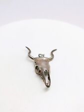 Sterling Silver 950 Longhorn Bull Skull Pendant