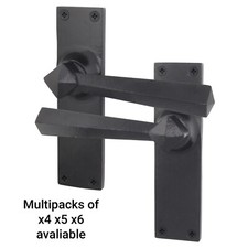 Black Iron Door Handle & Latch