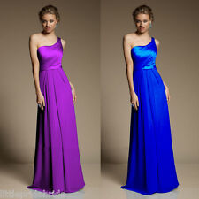 One Shouler Chiffon Satin Evening Wedding Party Bridesmaid Dress (JS34)