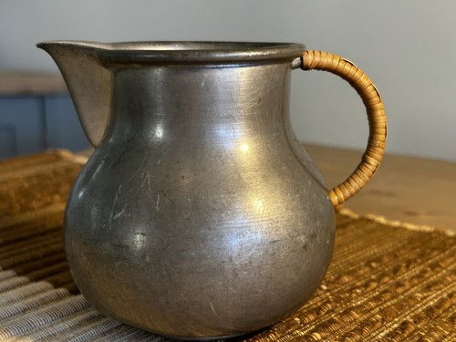 Vintage norwegian pewter jug - vintage,