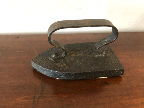 Vintage metal flat iron - vintage,