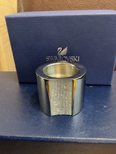 Swarovski Crystal Ambiray Small Silver Coloured Tealight Candle Holder Boxed