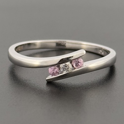 9ct white gold pink - 9ct, topaz