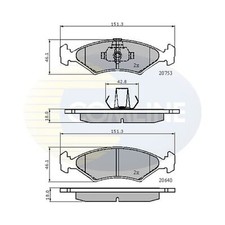 Brake Pads Set For Ford Escort MK4 1.4 Front Comline 1010503 1030602 1039106