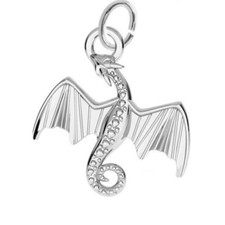 925 Sterling Silver DRAGON CHARM/ PENDANT 15mm (necklace, bracelet, earrings)