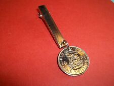 SHILLING COIN - SILVER PENDANT NAPKIN CLIP - ENGLISH - 1948 to 1966