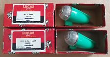 Lucas rocket torpedo light lamp set pair Green New. Lambretta Vespa