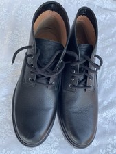 Mens Black Leather clark shoes Dress Ankle Boots size 10