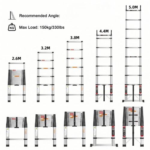 Telescopic ladder stainless - telescopic,