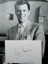 DIRK BOGARDE BRITISH MOVIE STAR Signed  Postcard Size Card SUPERB  