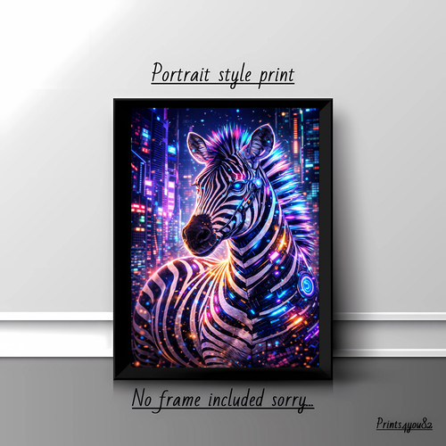 Zebra wildlife animals neon - wildlife,