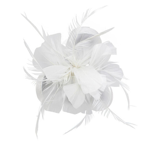Flower hair clip feathers - flower,