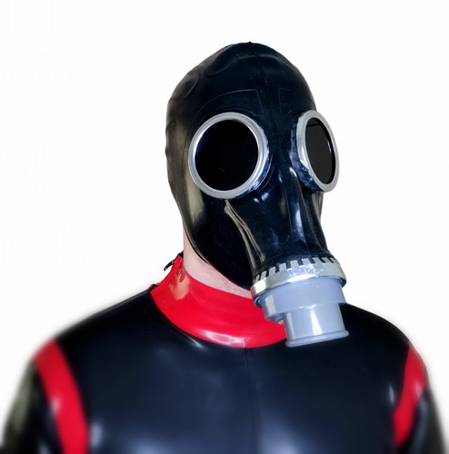Rubber fetish gas mask - rubber,