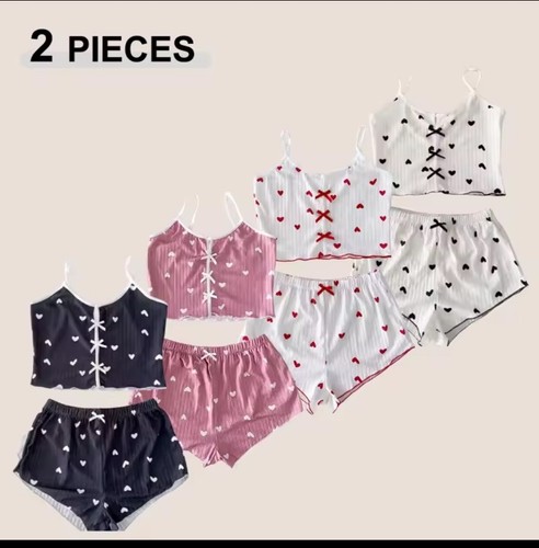 Women ribbed heart print - heart,