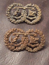 A pair of Genuine Argyll & Sutherland Highlanders Officers Collar Badges.