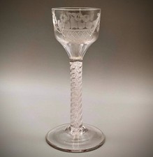 Georgian Engraved Opaque Twist