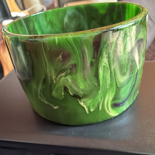 Vintage marbled green yellow - vintage,