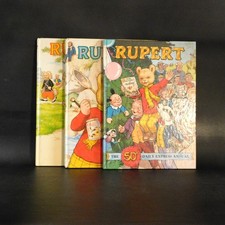 THREE VINTAGE RUPERT THE BEAR
