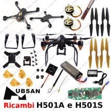 HUBSAN H501S and H501A Drone Parts Propeller Feet Batteries Fits gopro from ITALY