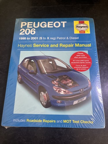 Peugeot 206 haynes - peugeot, 1998-2001