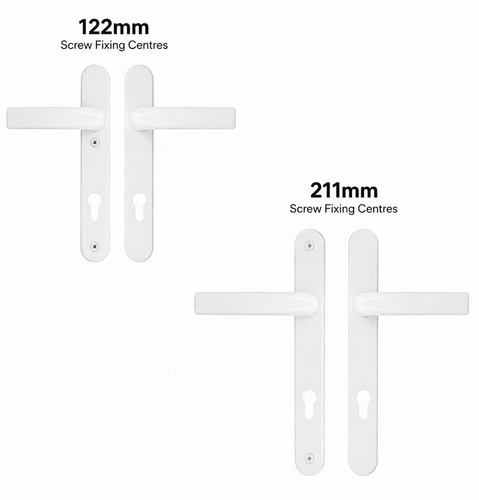 Upvc door handle white sprung - upvc,