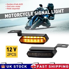 2x Universal 12LED Motorcycle Motorbike Turn Signal Indicators Light Lamp Amber