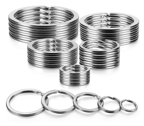 Assorted metal key rings 5 - assorted, rings:
