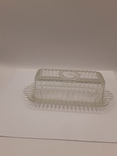 Vintage Clear Glass Butter
