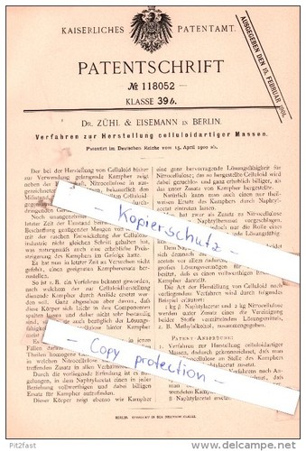 Original patent zühl - -,