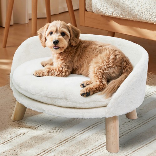 Elevated cat couch bed - couch, wooden