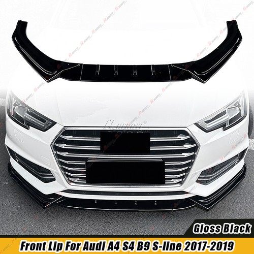 Gloss black front splitter - black,