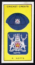THOMSON - CRICKET CRESTS - #4 NOTTINGHAMSHIRE