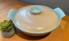 Poole Pottery Twin Tone Tureen Serving Dish Sky Blue / Dove Grey 27cm 1950 - 60s