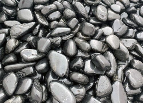 Black polished pebbles 30mm - polished,