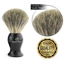 Shaving Brush Luxury Super Badger Hair Black Handle in Aluminium Handle Material