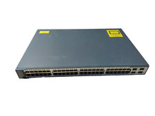 Cisco 3750 V2 series Ws-c3750-48p-s Poe 48 Port Gigabit Network Switch tested