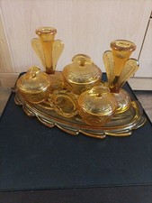 Vintage 1930s pressed amber - 1930s,