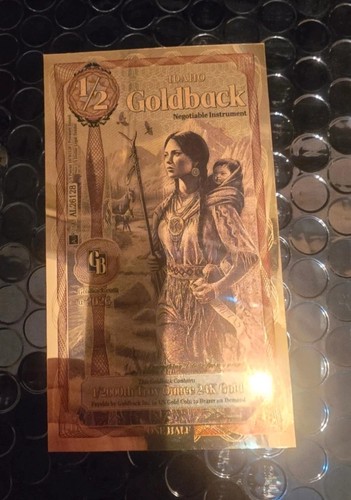 Idaho goldback 24k genuine - 1/2,