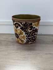 Vintage / Retro SHAPE Designs Waste Paper Metal Bin - Fabric Outer Metal Inner