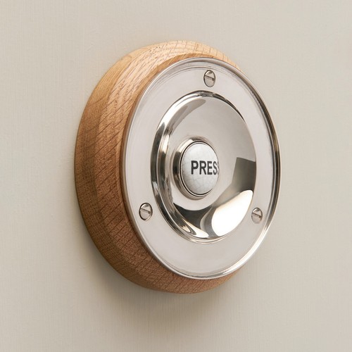 Circular bell push nickel - bell,