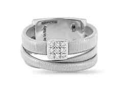Marco Bicego Masai Diamond Ring 18k White Gold 8.00g 0.07ct Size: M with Box