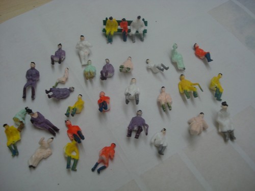 Mixed seated people figures - people,