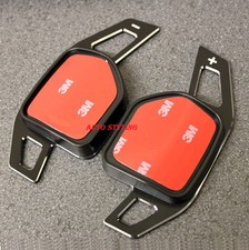 Alu Black Paddle Shift Extensions For Audi Steering Wheel Gear Shifters Up P4ab