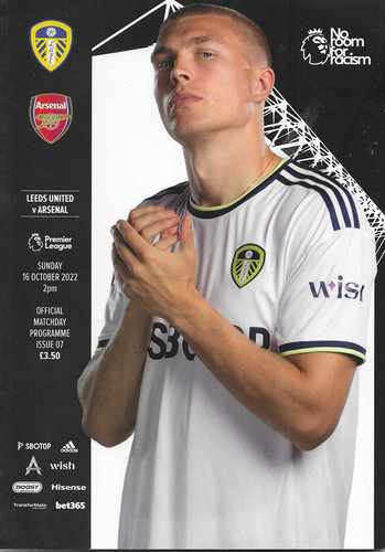 Leeds utd arsenal programme - leeds,
