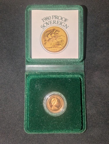 1980 proof sovereign - proof, box