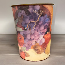 Vintage Fruit Pattern Trash